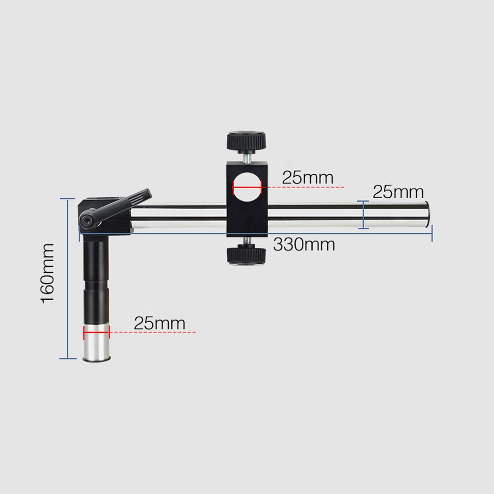 Digital Microscope Camera Dual Arm Set 50mm Table Stand Holder Lift Bracket Lab