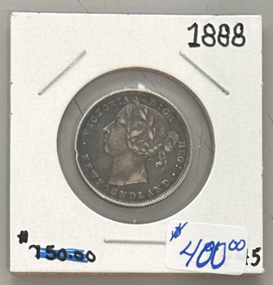 1888 Newfoundland Twenty Cent 20C   C6