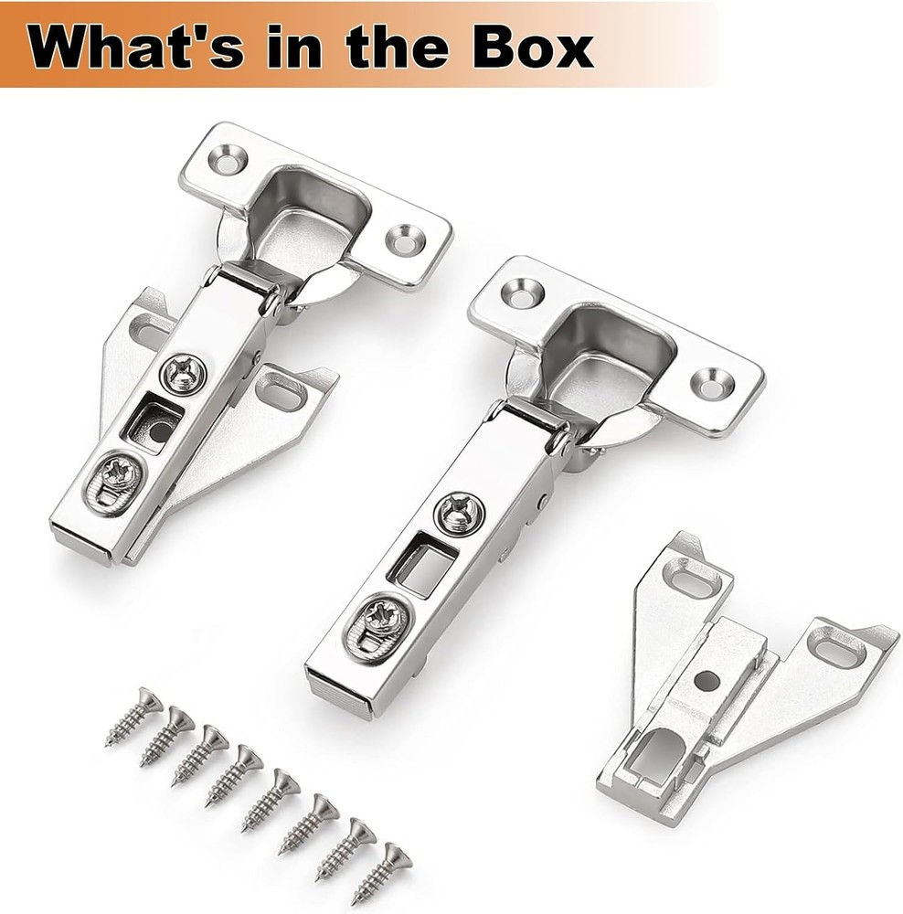 Probrico CHHS09 Clip On Face Frame Mounting Hinges, 1 Pair