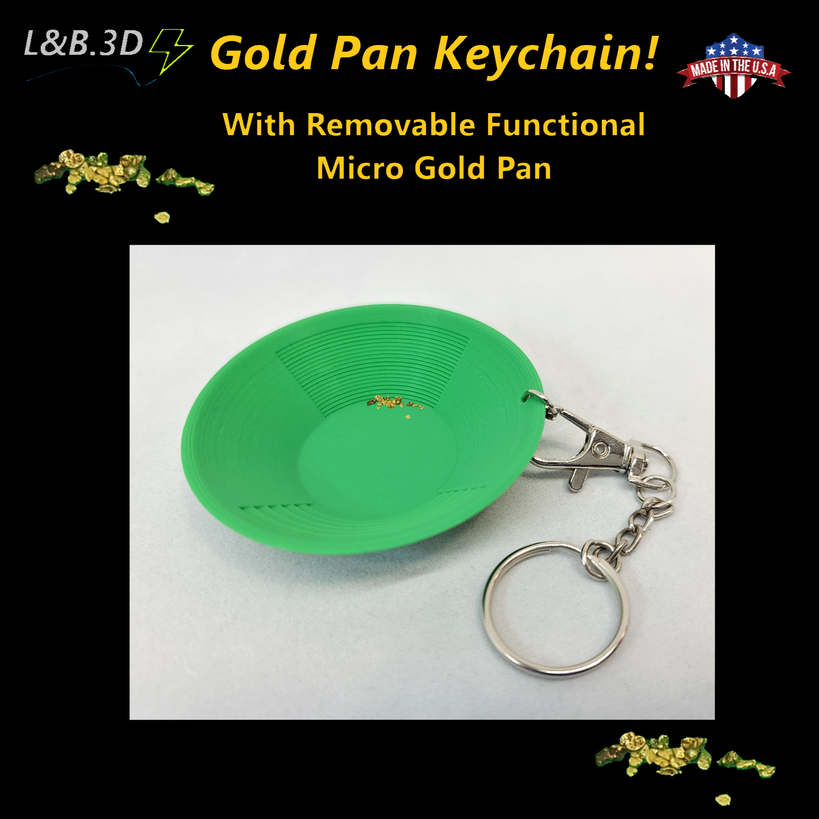 Micro Gold Pan Keychain!