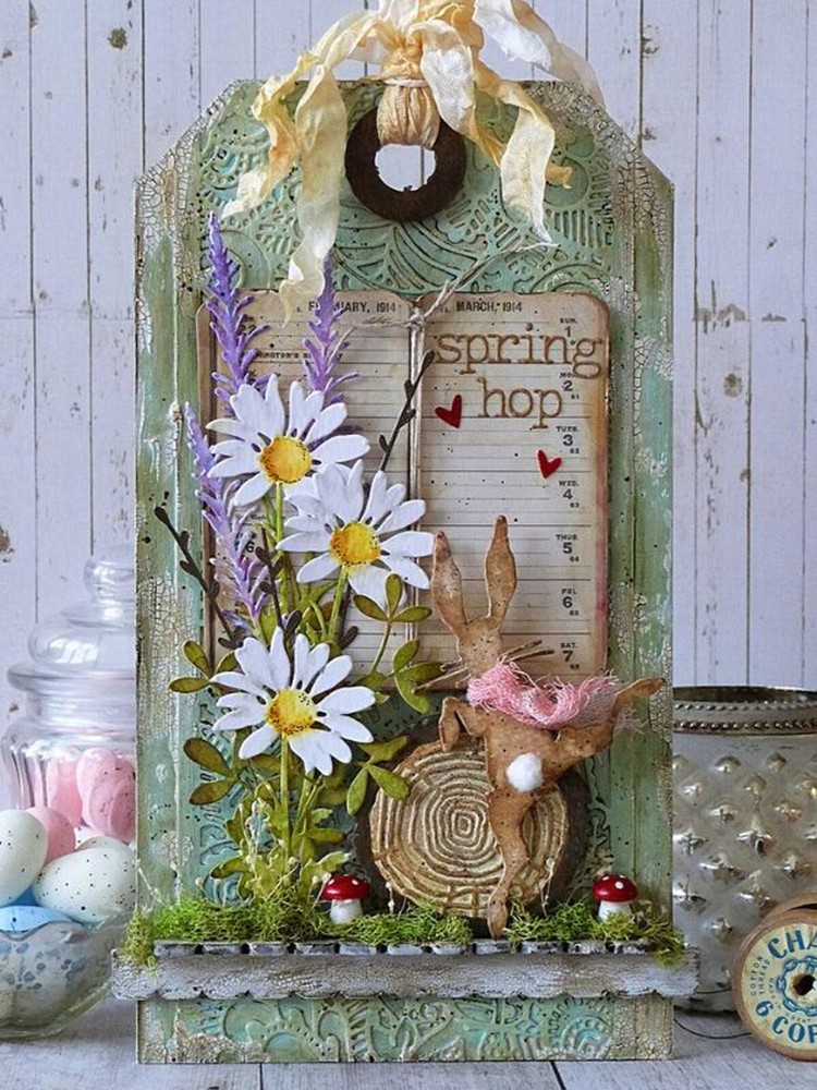 Sizzix Thinlits Bunny Hop 3-pc set #664421 Retail $19.99 designer Tim Holtz