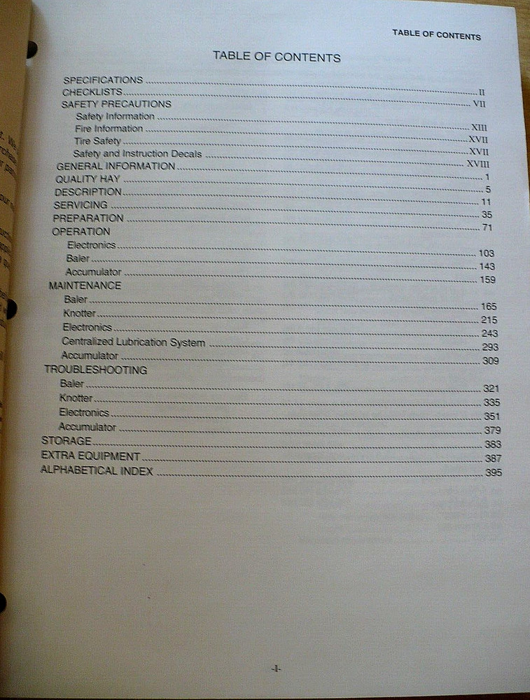 2002 CHALLENGER OPERATION MAINTENANCE MANUAL FOR MODEL LB44 LARGE SQUARE BALER