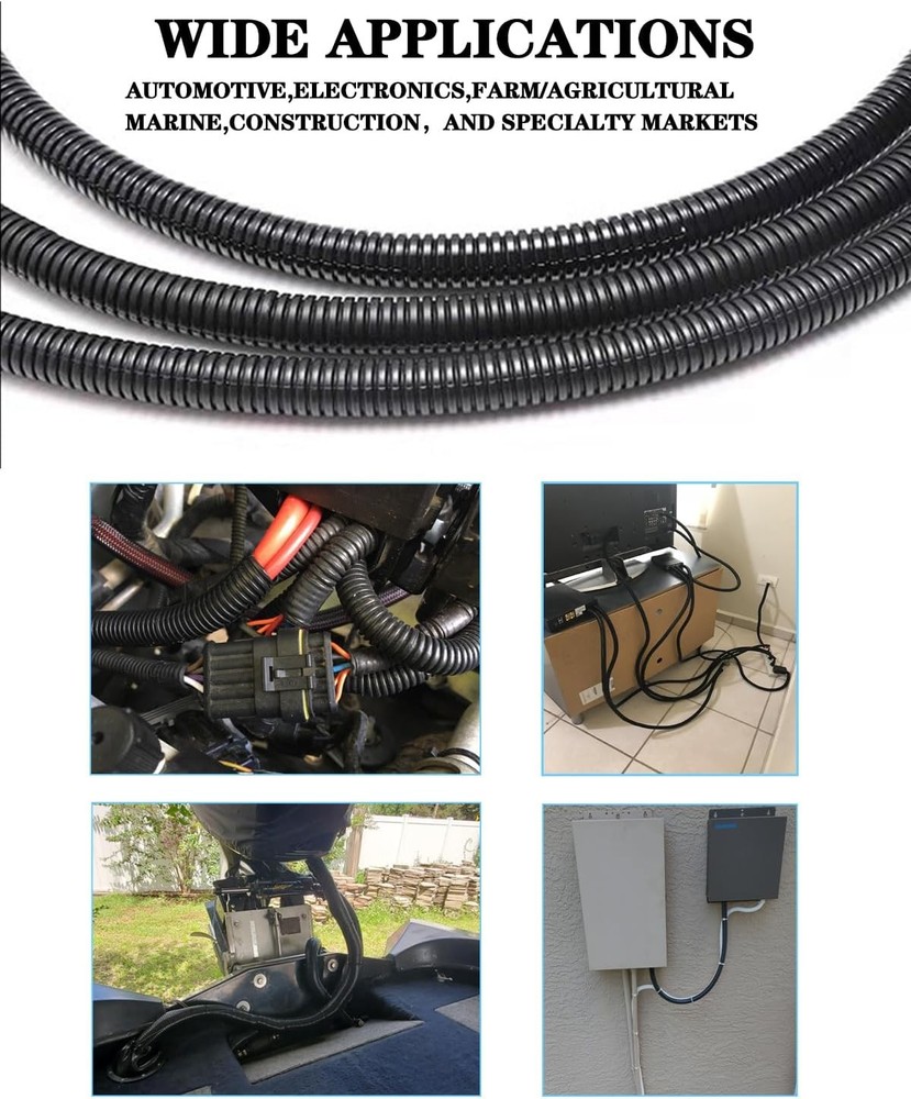 1/4-inch 33-foot split-type wire harness protective tubing