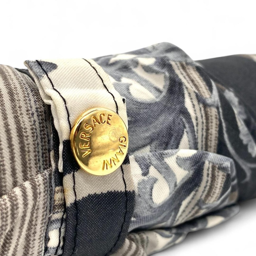 Authentic Vintage Gianni Versace Black Baroque pattern foldable umbrella