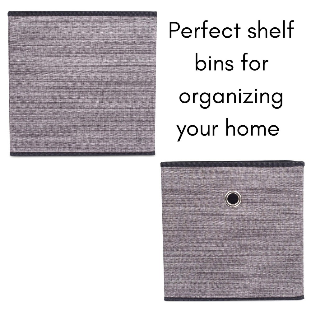 Canvas Storage Bin - 2 Pack - Grey - Box Container