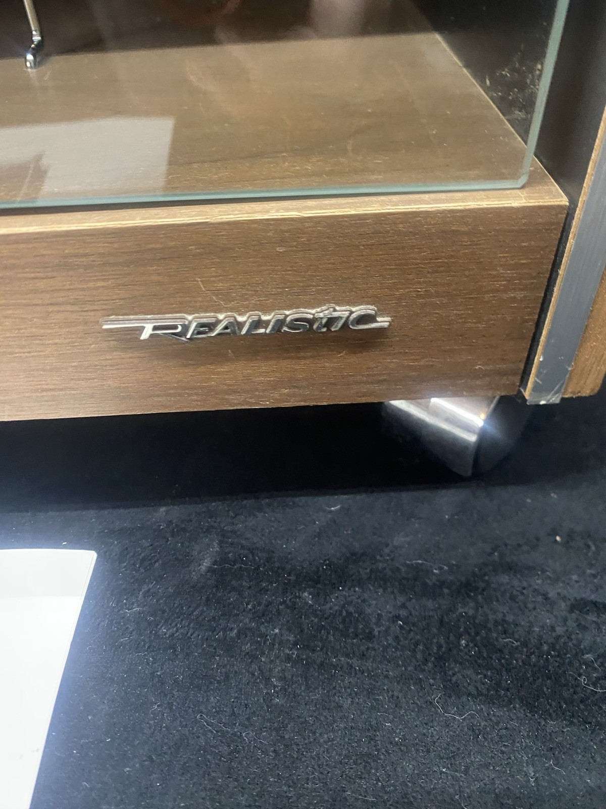 Realistic Component Stand Oiled Walnut Good shape Vintage