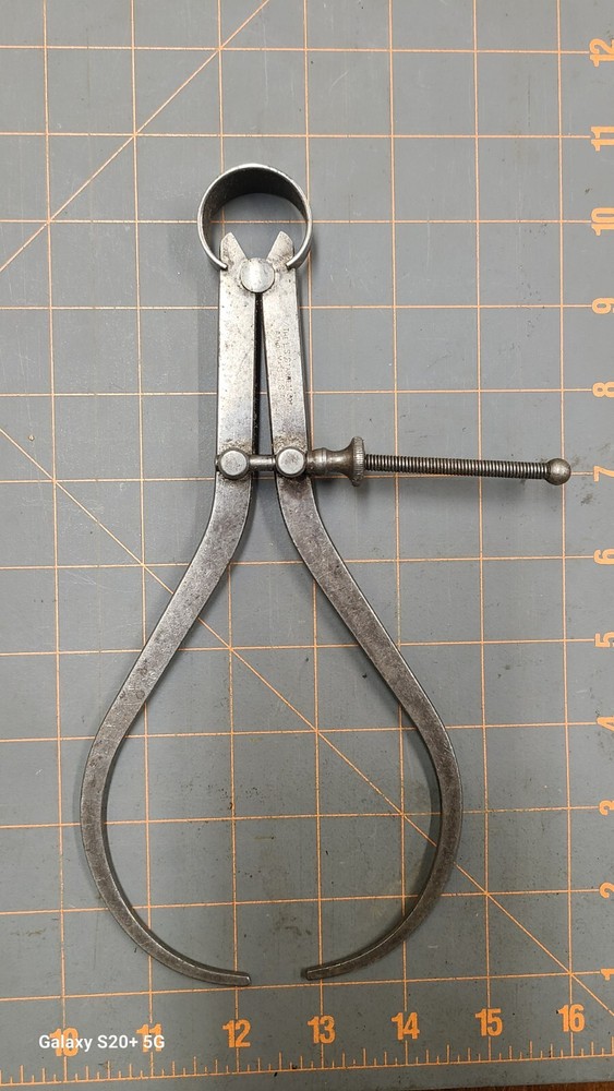 VINTAGE LS STARRETT 11" FLAT LEG SPRING JOINT OUTSIDE CALIPER