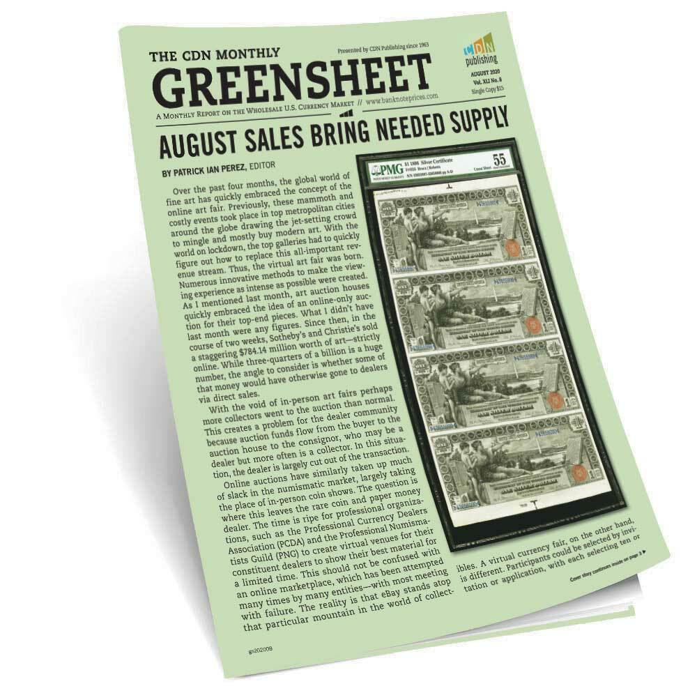 NEW!! Greensheet Currency Monthly Pricing Guide - March Issue
