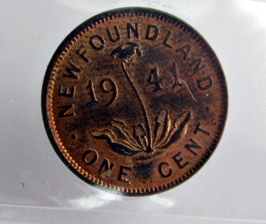 1941 Newfoundland One Cent - ICCS - MS-63 Red
