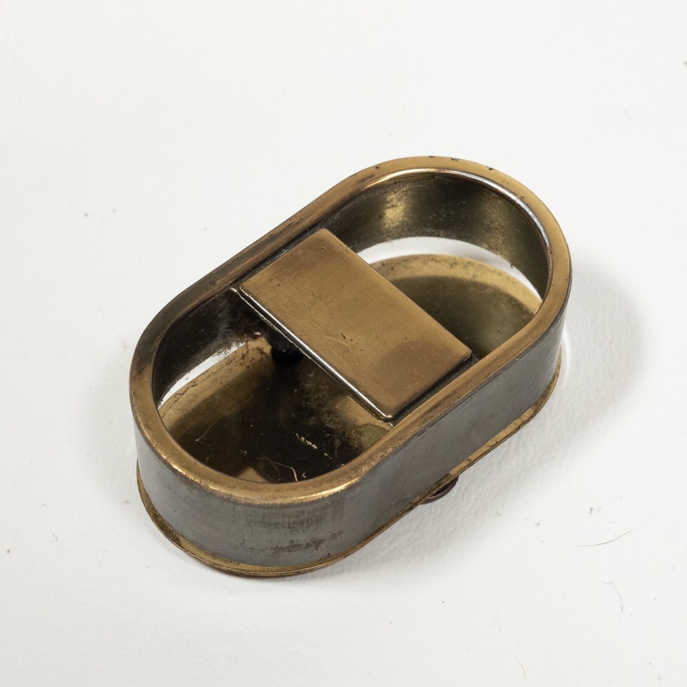 (1) Drexel Passage Drawer Pull Campaign Dresser Flush Brass Fixed Handle