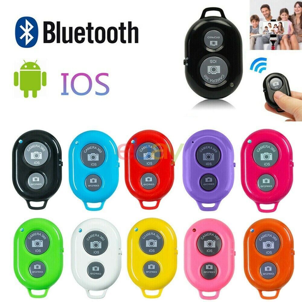 2x New Wireless Camera Bluetooth Remote Shutter For iPhone Samsung IOS Android