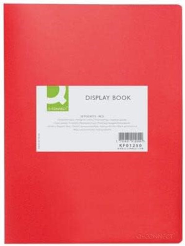 Q-Connect 20-Pocket Display Book - Red Red 1
