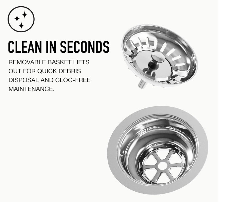 4.5 Inch Kitchen Sink Drain Strainer - cUPC Certified