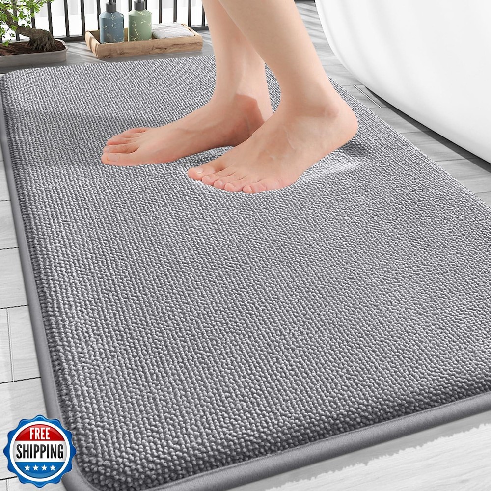 OLANLY Thick Memory Foam Bath Mat Rug 30x20, Extra Soft Absorbent