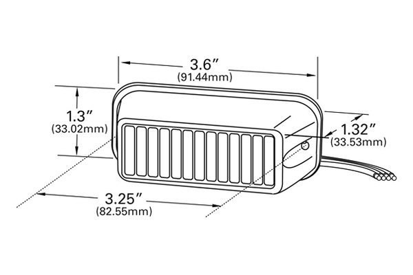 Grote 77463 Bolt-On Mount Directional Amber LED Strobe Light