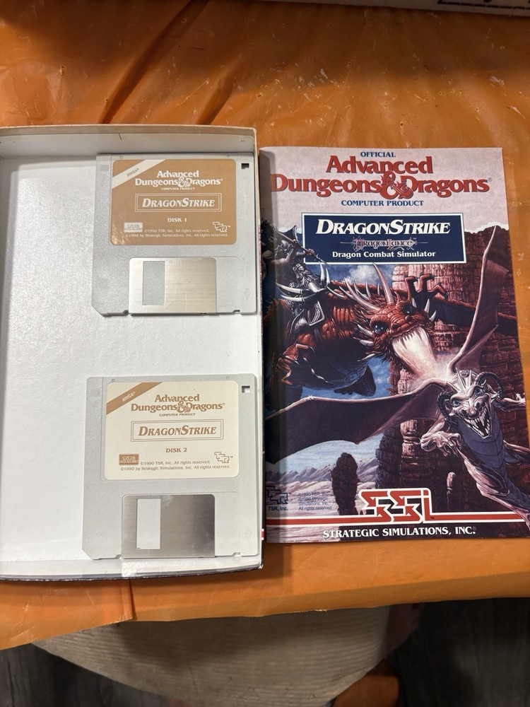 Advanced Dungeons & Dragons Dragonstrike Dragonlance Amiga Complete EUC