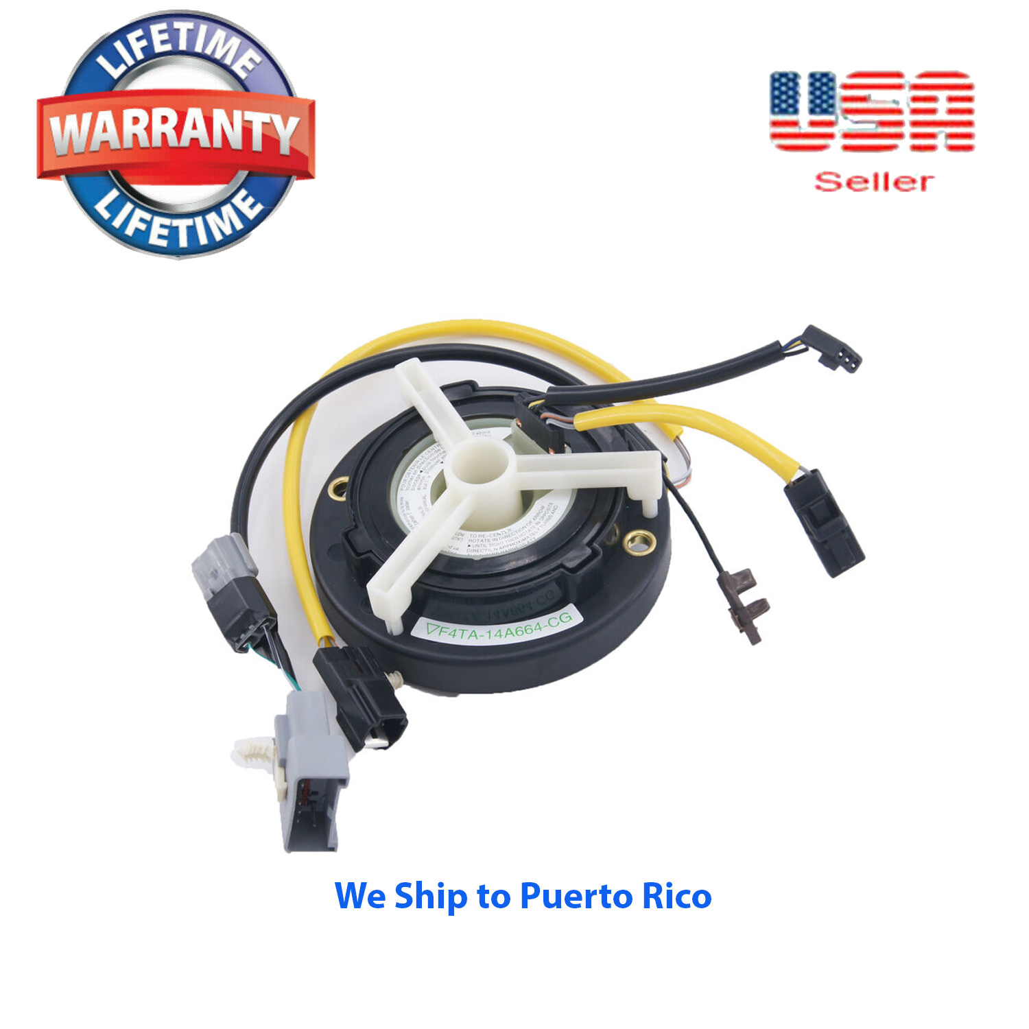 F4TA-14A664-CG Clock Spring Fit Ford Bronco F150 F250 F350 Only 1994 With Airbag