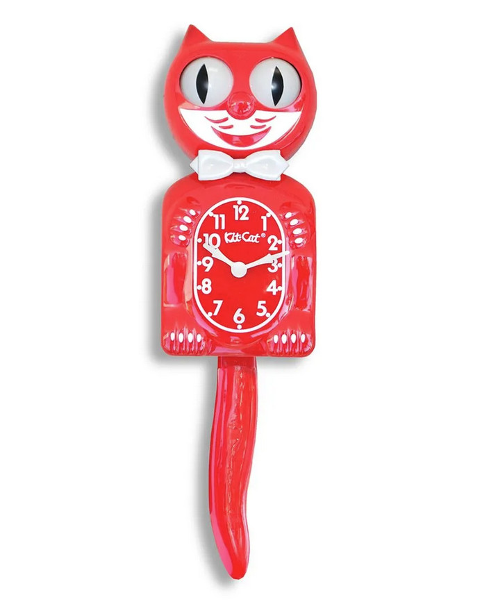 RARE VINTAGE Retired Rose Float Kit Cat Klock Clock