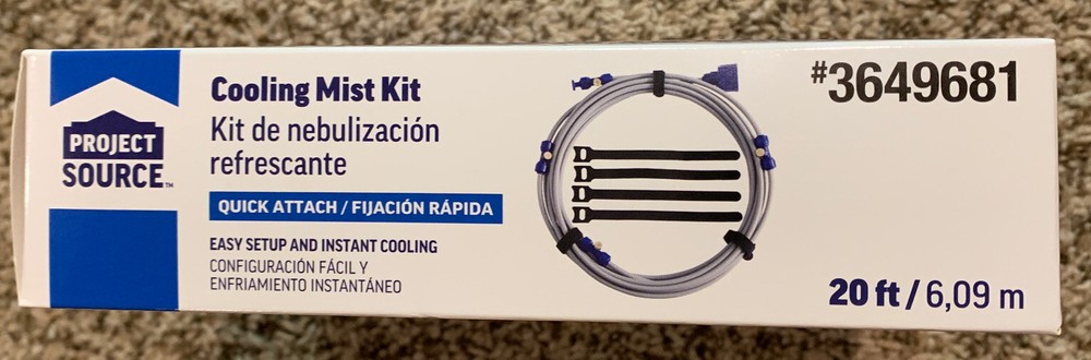 Project Source Cooling Mist Kit Quick Attach Simple Hose Setup NEW #3649681
