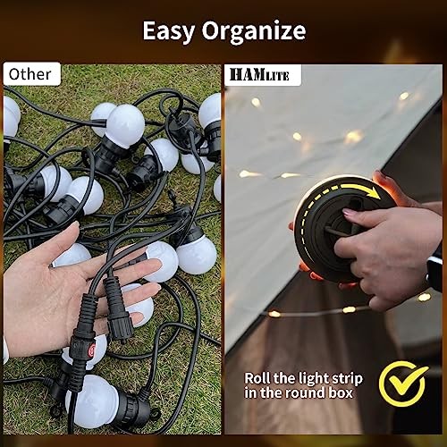 Camping String Lights, Camping Latern with String Light, Rechargeable 32.8Ft
