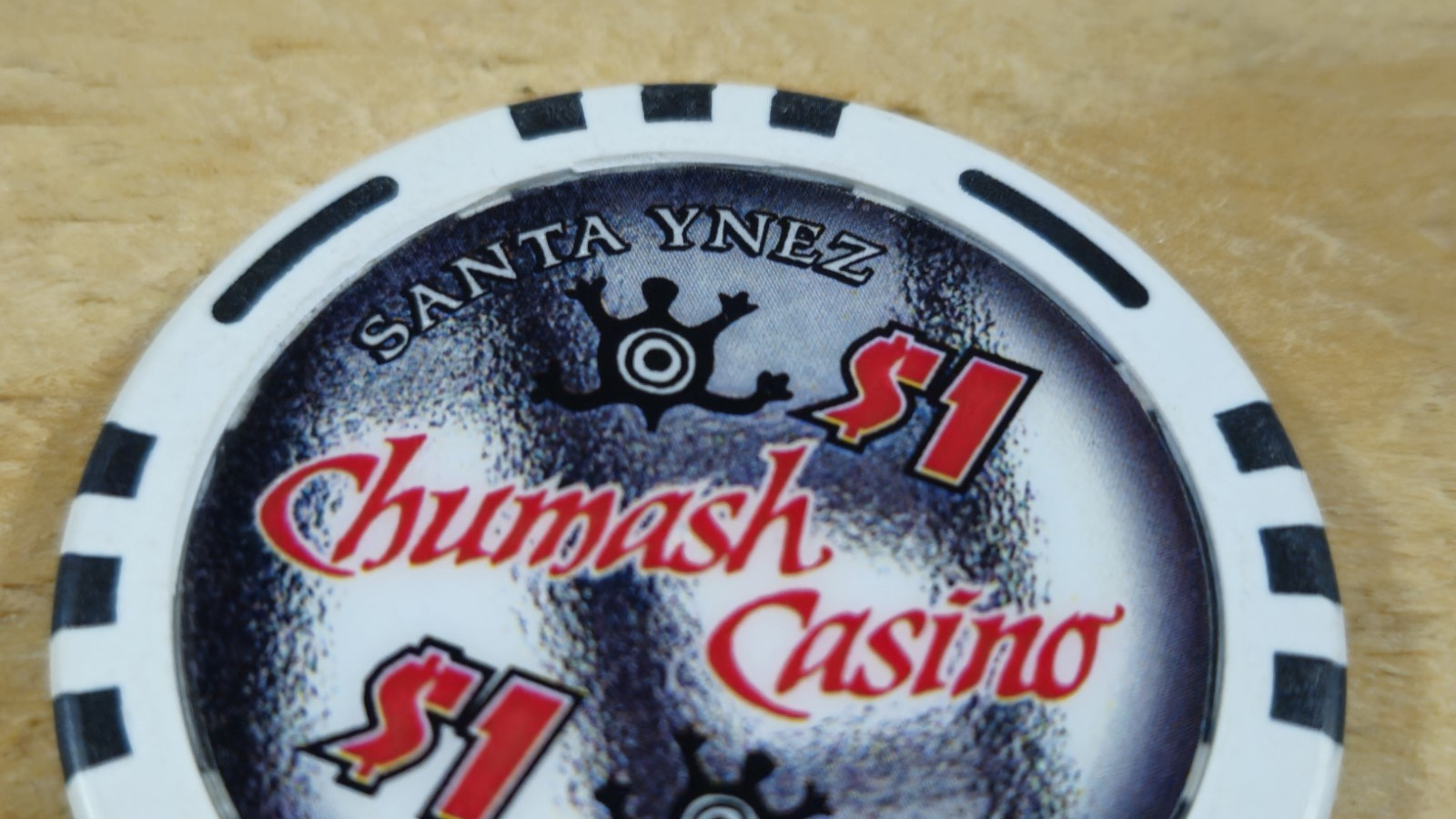 Indian Chumash Casino 1.00 Santa Ynez California Chip Chips Native American