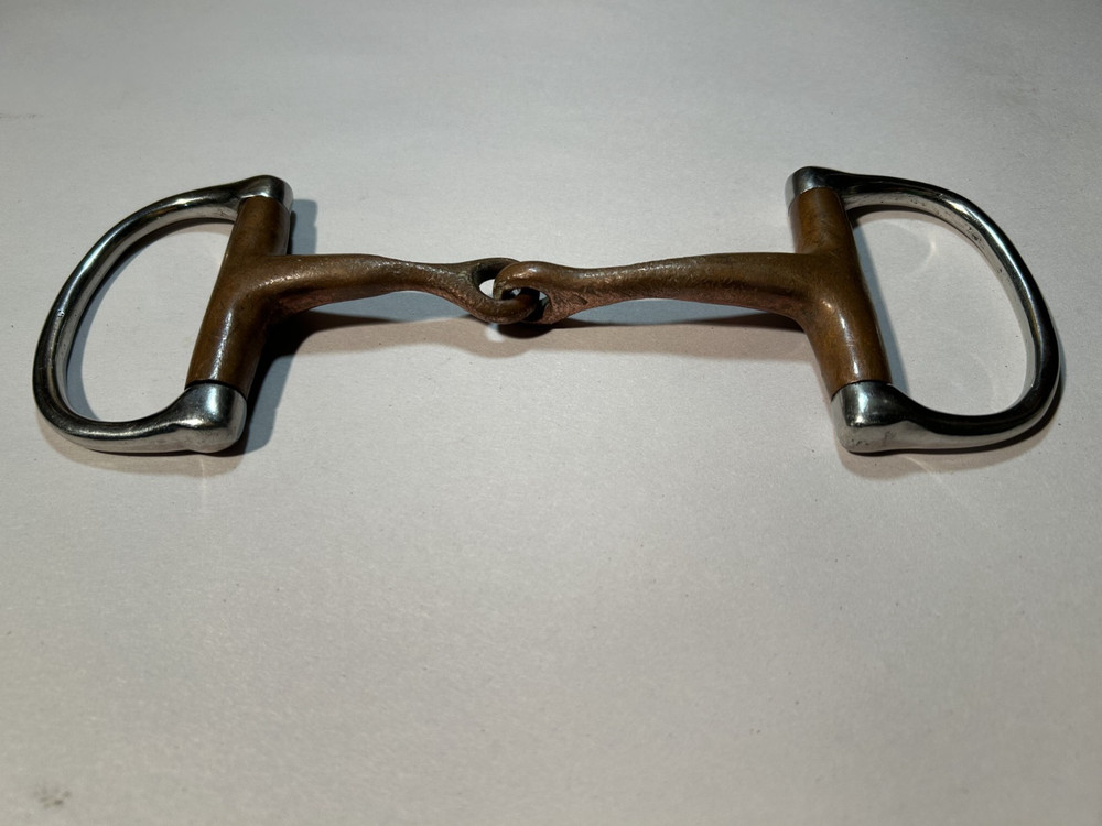 Copper D‑Ring Snaffle Bit • Vintage • 5" Mouthpiece • Well‑Used