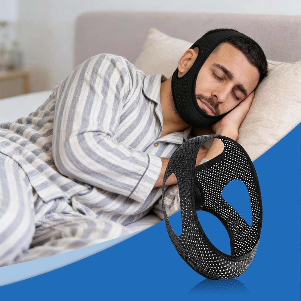 Chin Strap For Sleeping Adjustable Soft Comfortable Breathable Sleep Chin Strap