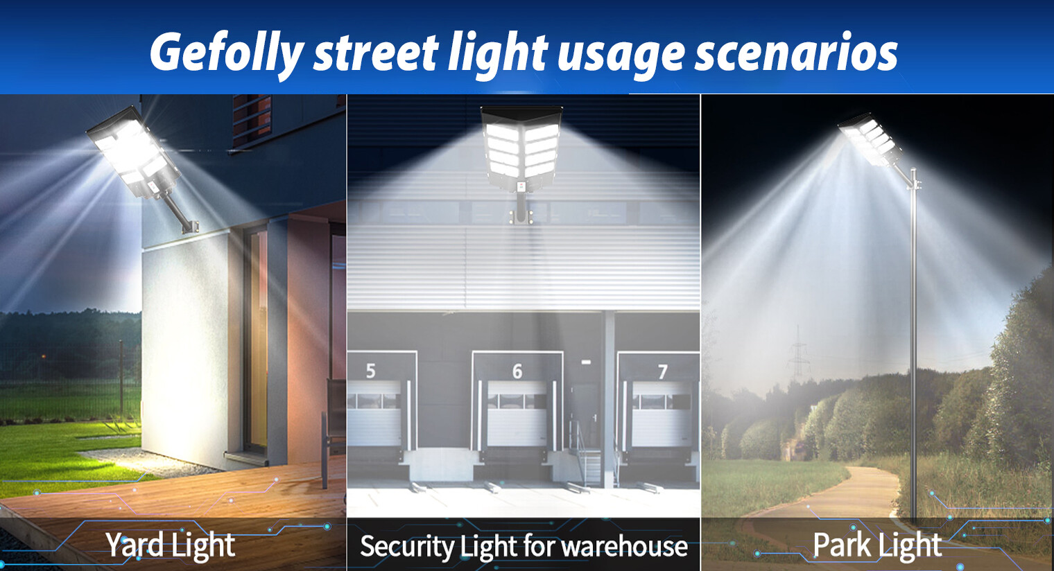 9900000000LM Commercial Solar Street Lights Outdoor Dusk to Dawn Super Bright