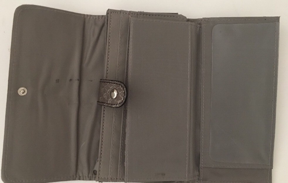 Croc Embossed Clutch buttoned,credit card,change,checkbook