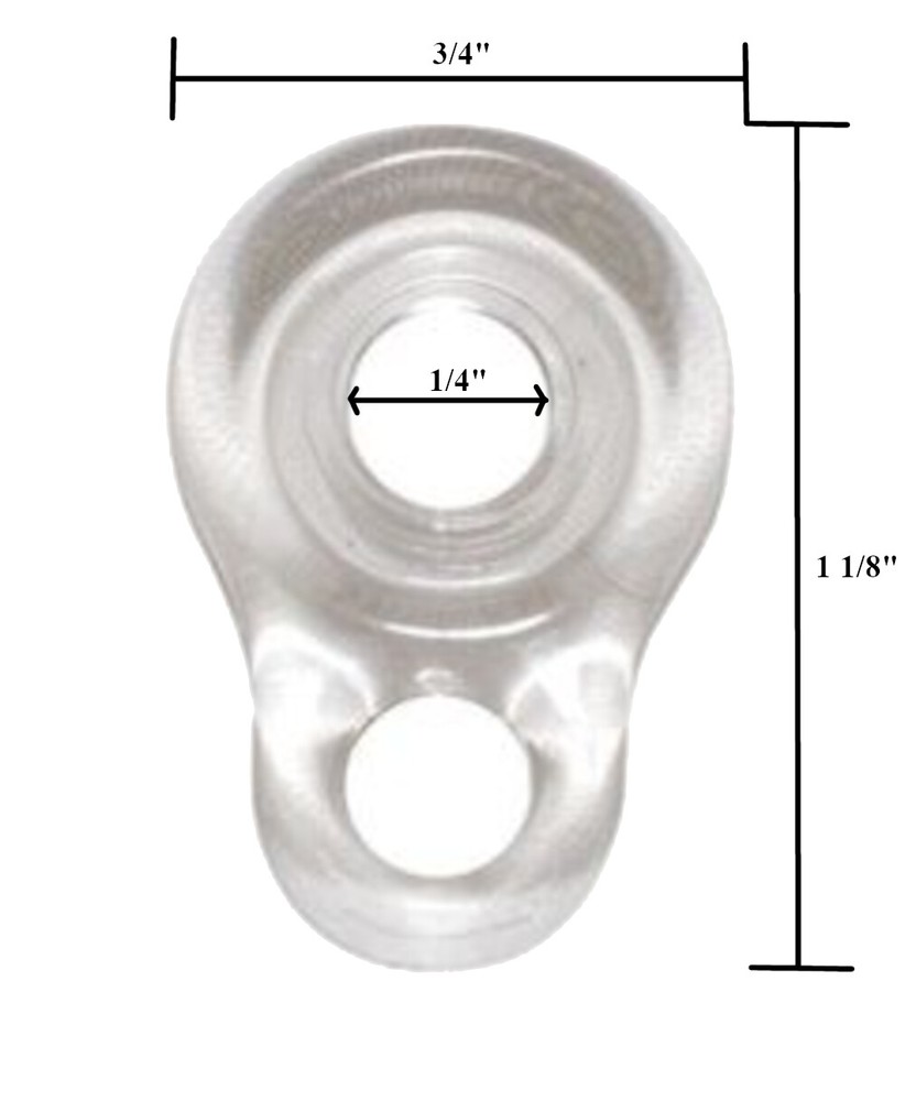 Clear Lexan Plastic ADAPTERS for Drapery Batons 10-Pack