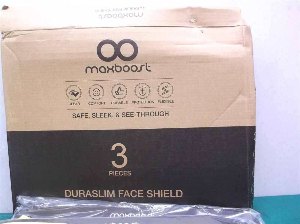 MAXBOOST PROTECTIVE FACE SHIELD – 3 PACK