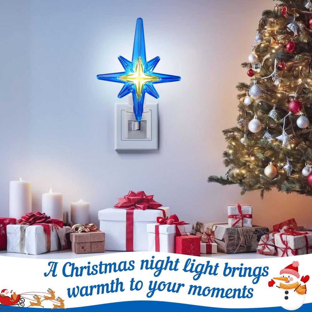 Christmas Decorations Bethlehem Star Light, blue, White