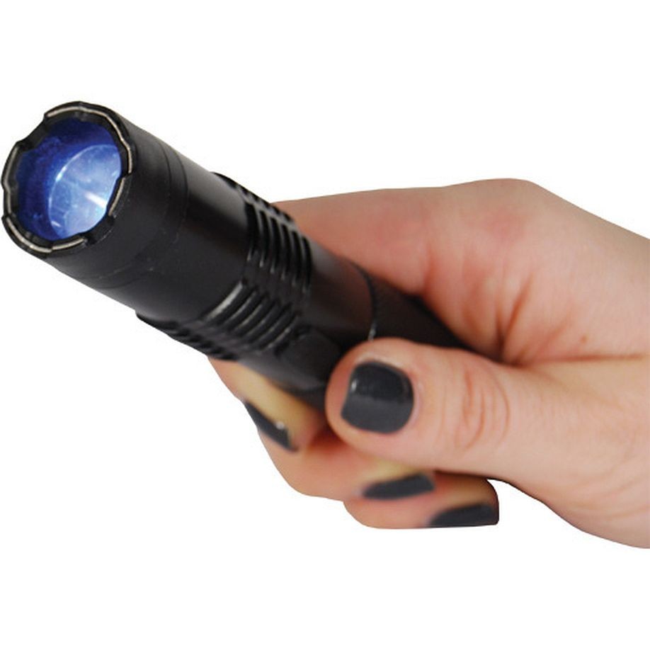 BashLite 85 million Volt Stun Gun Black Rechargeable LED Flashlight Wrist Strap
