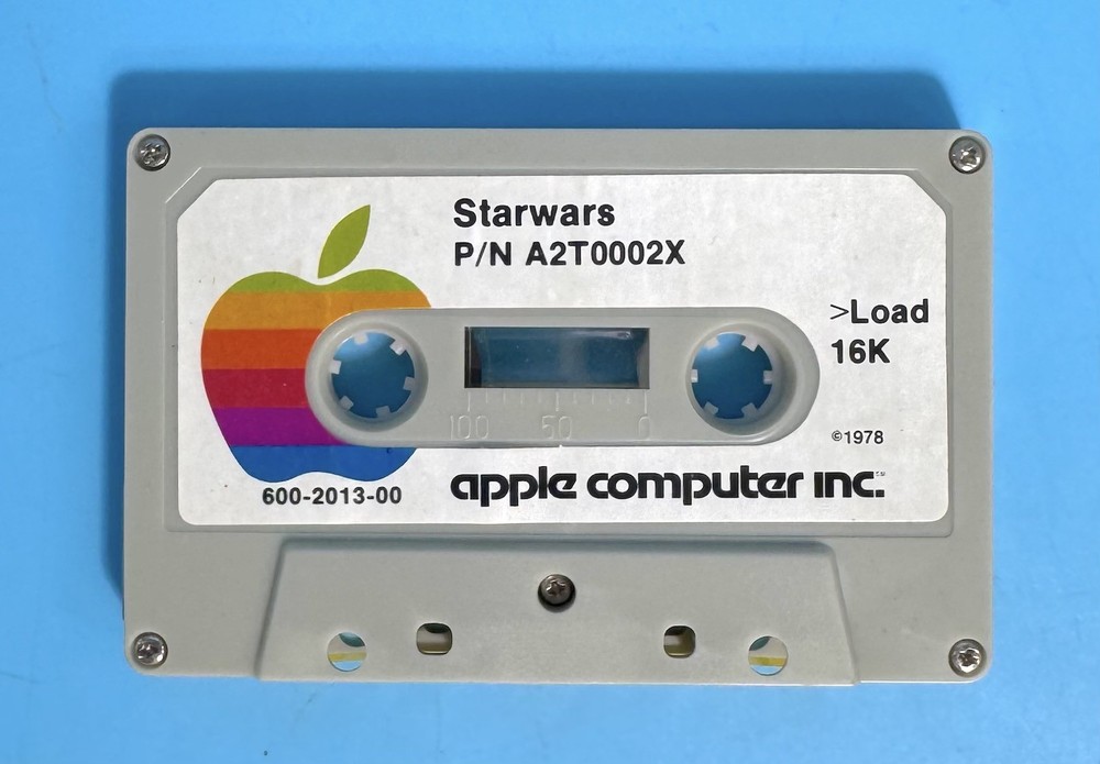 Apple II Starwars & Startrek A2T0002X 600-2013-00 Integer BASIC Cassette
