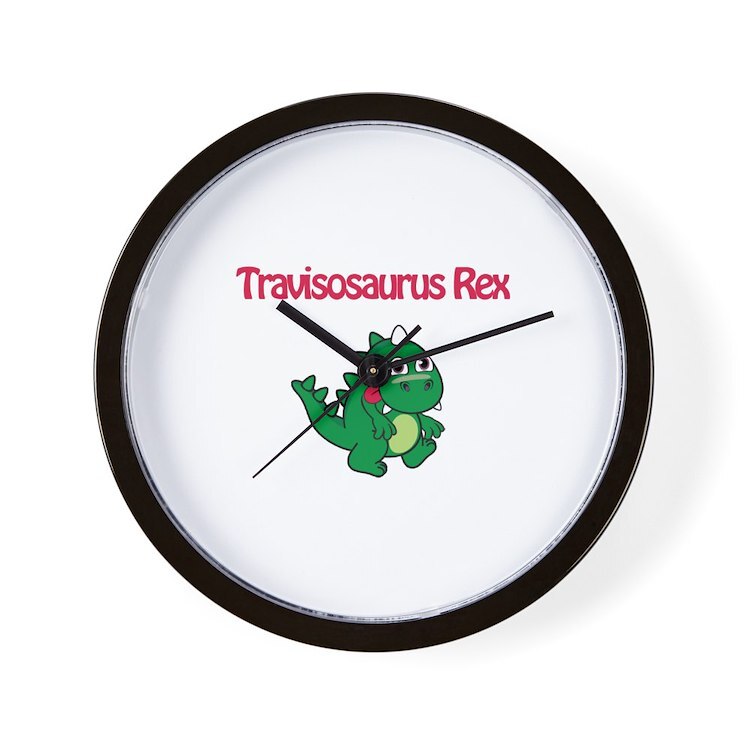 CafePress Travisosaurus Rex 10" Wall Clock (225940985)