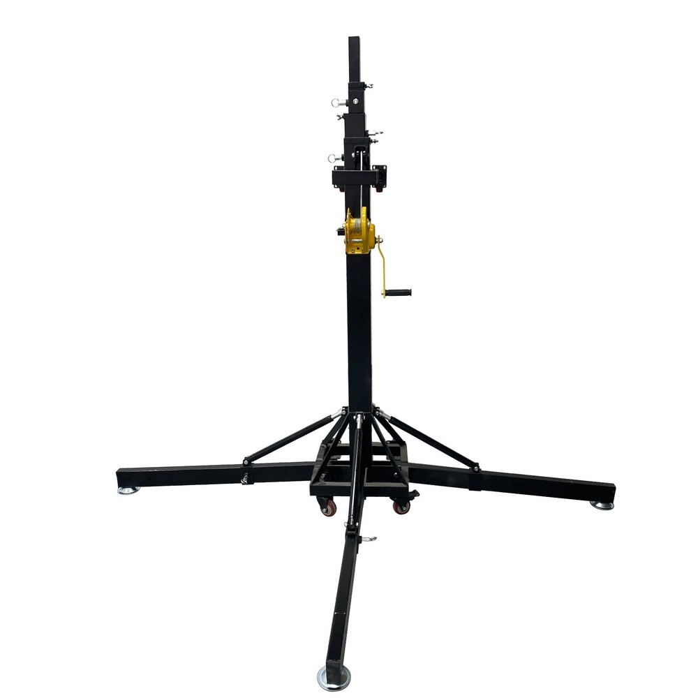 2Pcs 19Ft Stage Lighting Lifting Adjustable Height Iron Crank Stand w/ Outrigger
