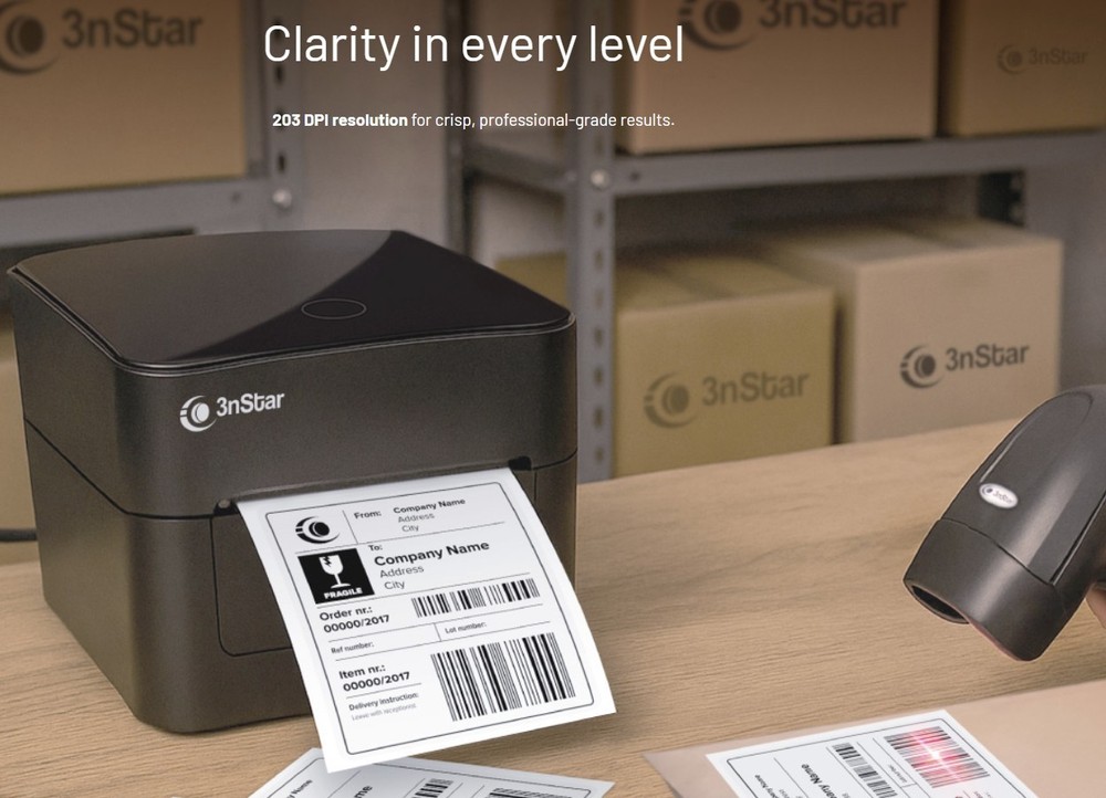 3nStar 4" Direct Thermal Label Printer - USB & LAN Interface LDT124