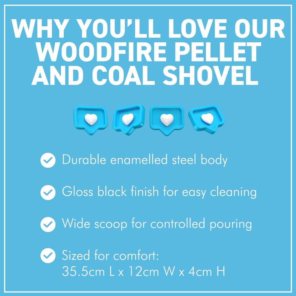 𝗪𝗢𝗢𝗗𝗙𝗜𝗥𝗘 𝗣𝗘𝗟𝗟𝗘𝗧 𝗔𝗡𝗗 𝗖𝗢𝗔𝗟 𝗦𝗛𝗢𝗩𝗘𝗟 Enamelled Steel Scoop