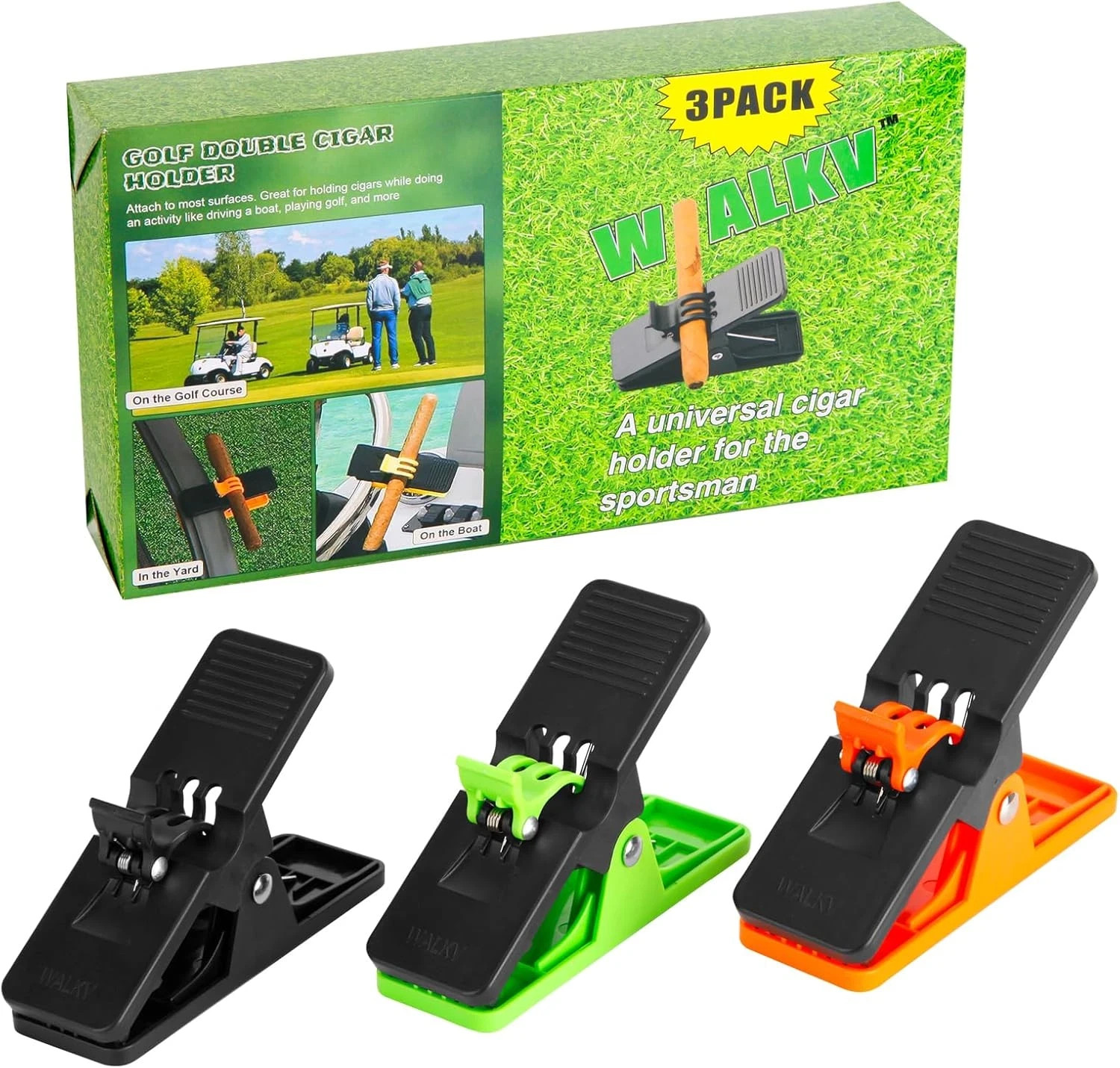 3PACK Cigar Holder for Golf Cart