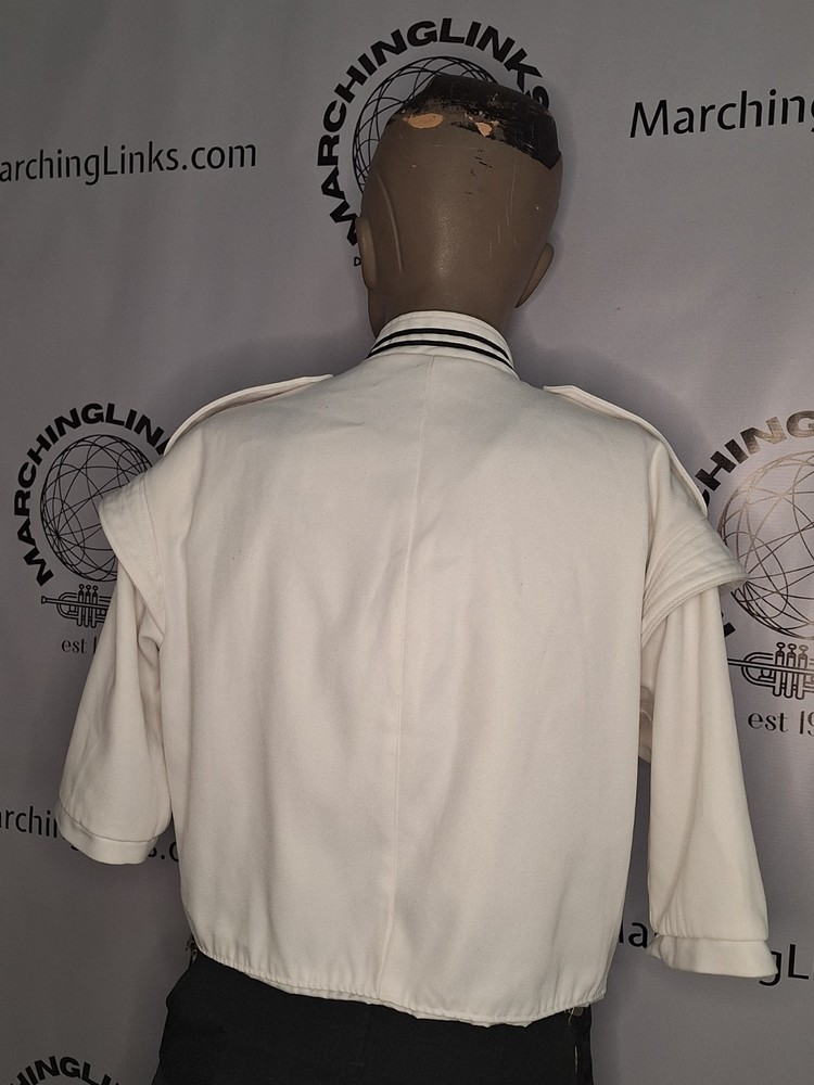 White Marching Band Jacket Size 40 Regular - Authentic