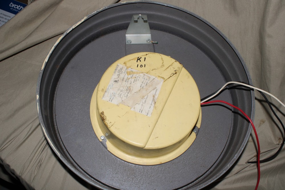 Simplex School Wall Clock Bubble Glass Ribbed Sides Untested Hard Wire As Is