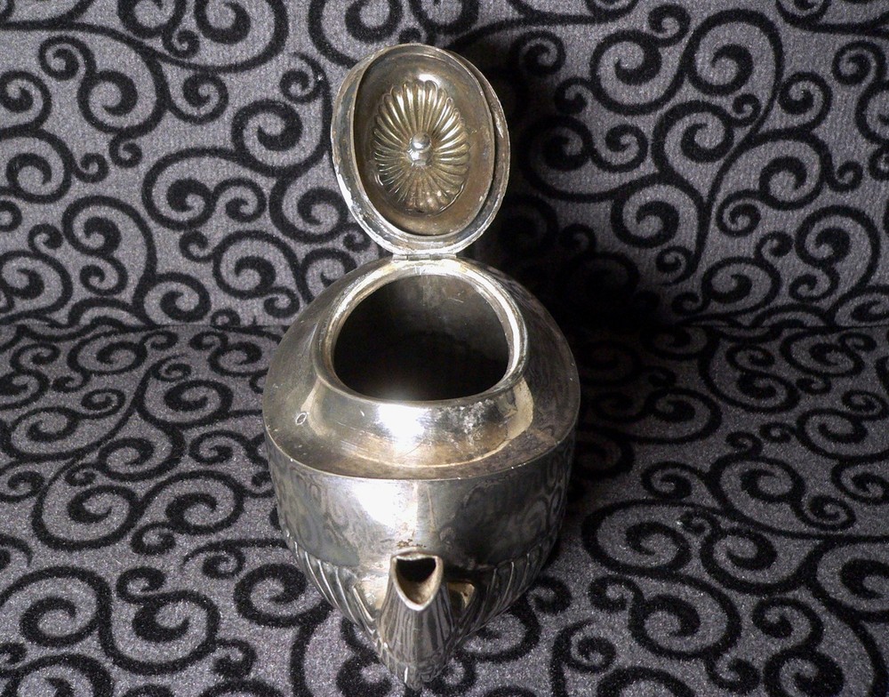 1930s Art Deco Silver Plated Teapot Francis Howard Sheffield England