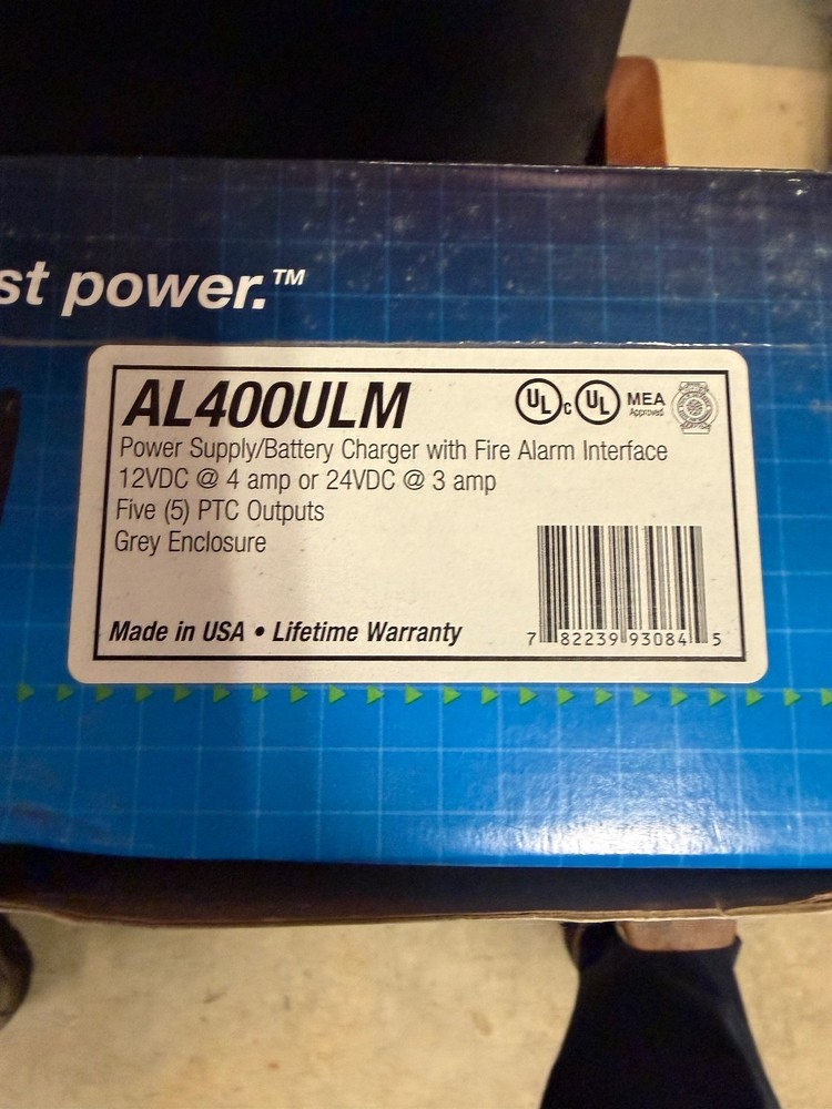Altronix Al400ulm Doesn't include power supply