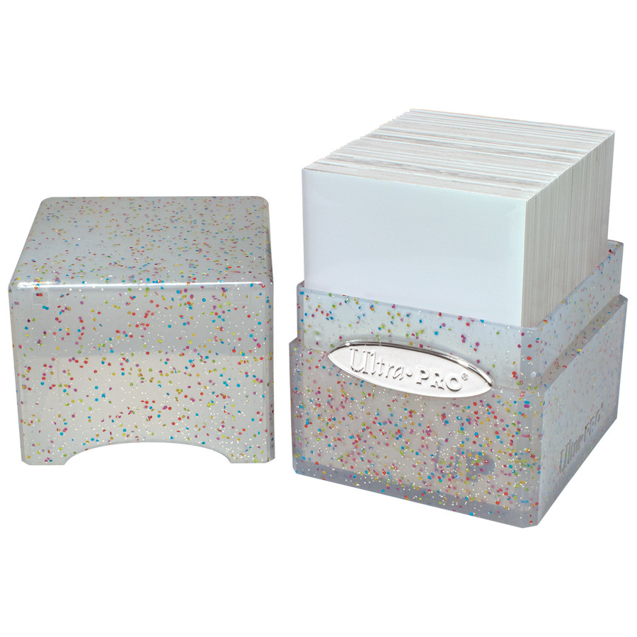 1 Ultra PRO Glitter Clear Crystal Satin Cube Deck Box