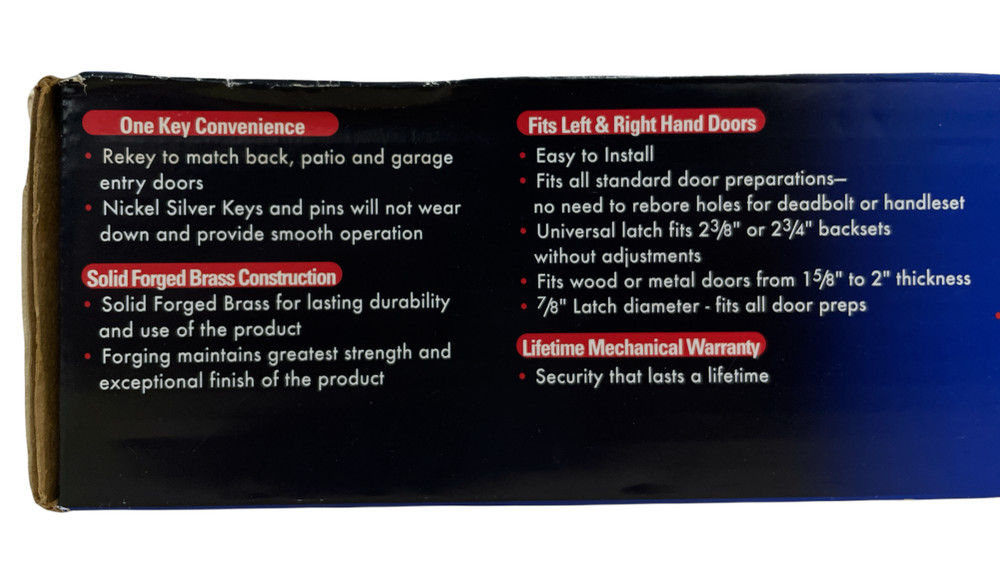 Schlage Maximum Security Door Handle Deadbolt Lock Set (Solid Brass) Look Pics