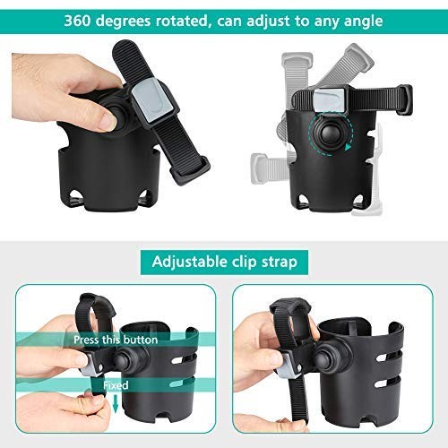 Accmor Stroller Cup Holder 360° Rotatable Universal