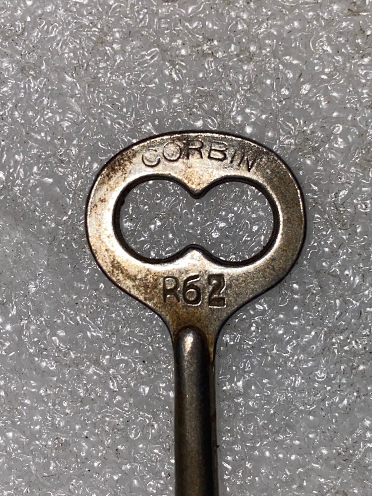 Antique Corbin Mortise Lock Skeleton Key Marked R62