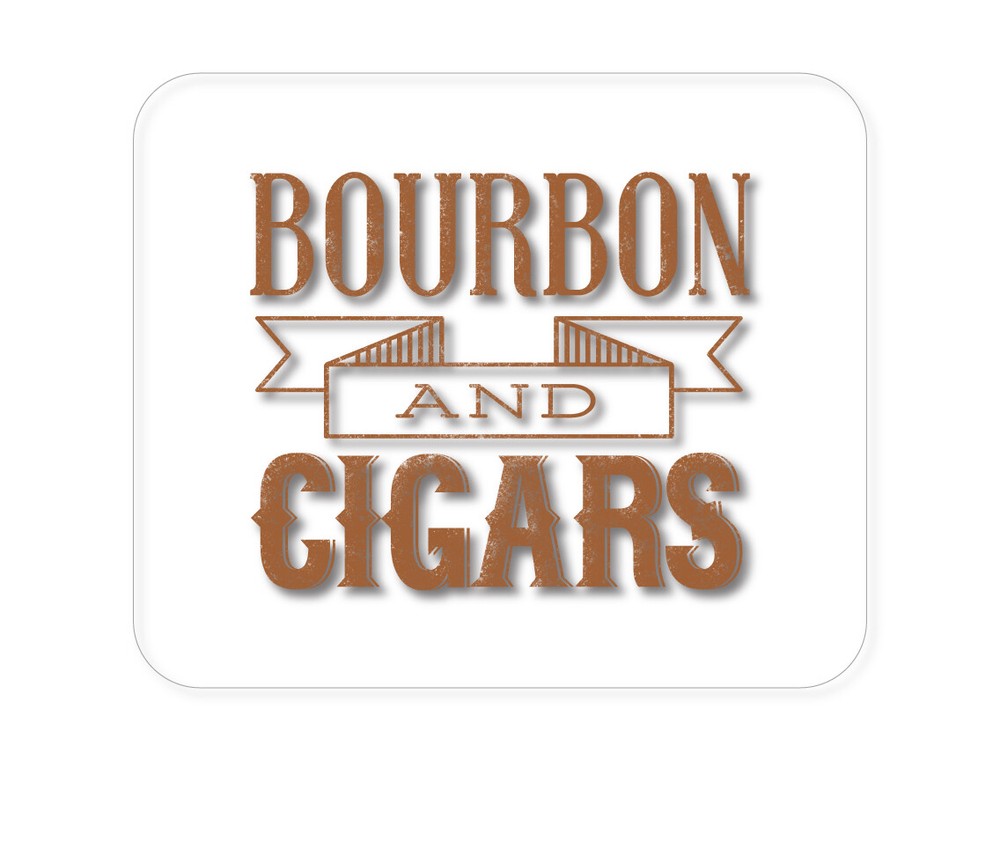 CUSTOM Mouse Pad 1/4 - Bourbon and Cigars