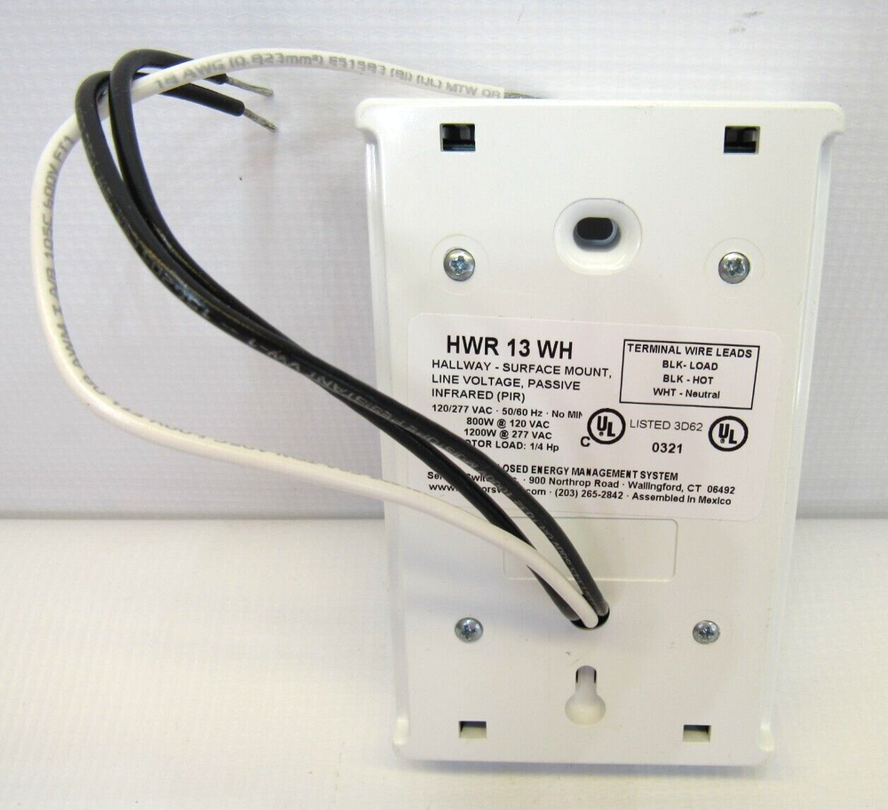 NEW Acuity Controls Sensor Switch HWR 13 WH Passive Infrared White