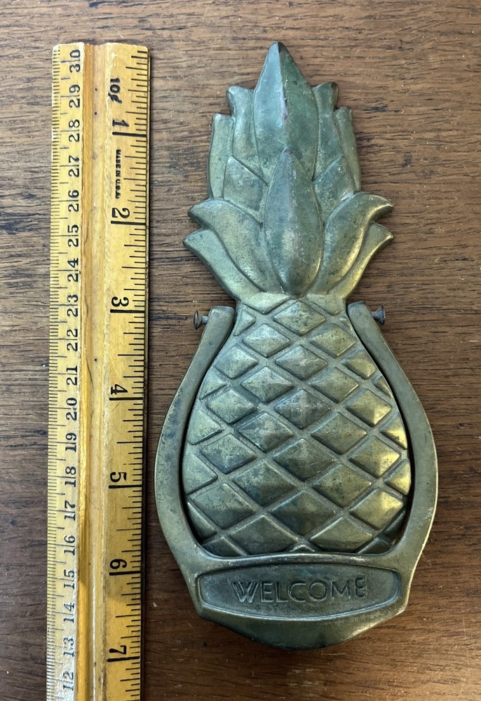 Vintage Pineapple Solid Brass Welcome Door Knocker